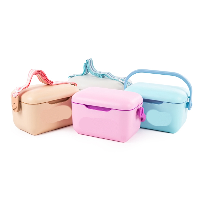 Ice Master Vivid 6qt Customized Friendly Warmer PU Foaming with Handle Strapped Tan Color Mini Beer Can Cooler Box for Food