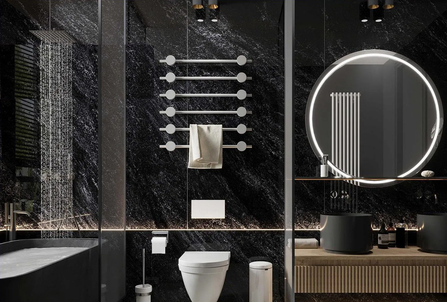 Deep Dark Black Marble Design 1200*2400mm Sintered Stone Big Slab Panel Commecial Floor