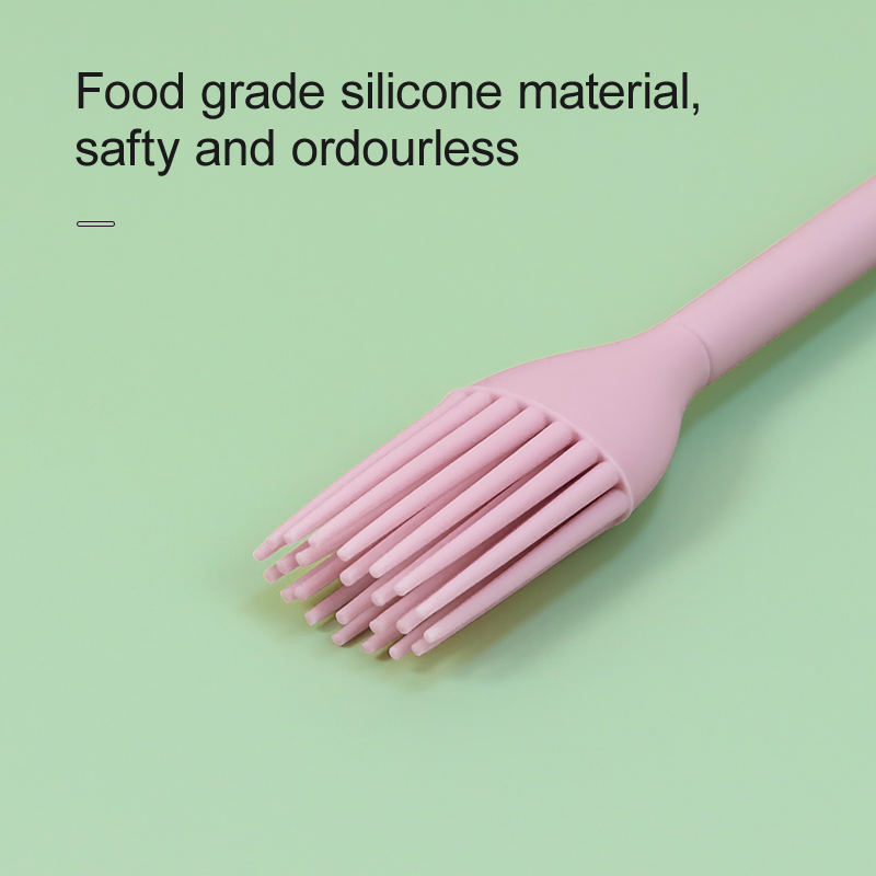 Kitchen Utensils Heat-Resistant Healthy Odorless Non-Toxic Food Grade Silicone Retractable Baking Pastry Oil Brush