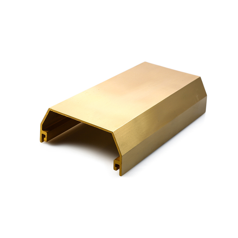 Indoor and Outdoor Simple Brushed Brass Stair Railings Copper Product Handrail