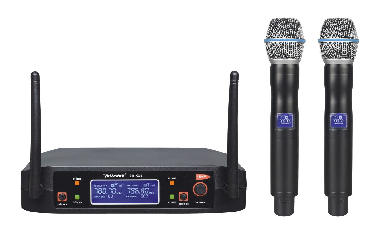 Small Receiver Dual Channel Wireless Microphone