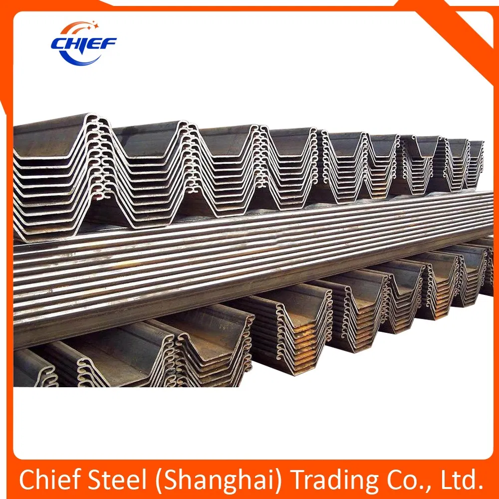 Hot Rolled Steel Pile U Shape Sheet Piling / Sheet Pile From Building Material Factory with European Standard En