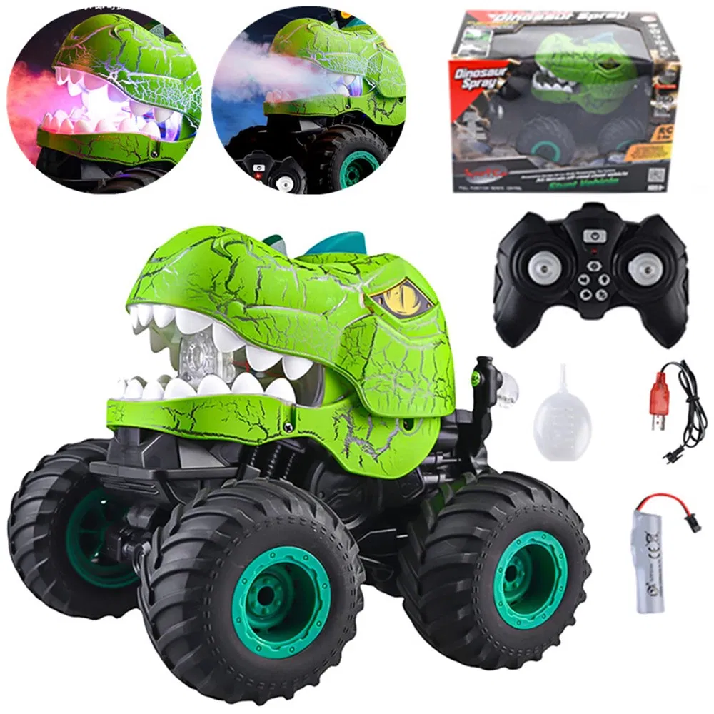High Quality 2.4G RC off-Road Car Spray Dinosaur Toy with Light and Sound Effects for Kids Boys
