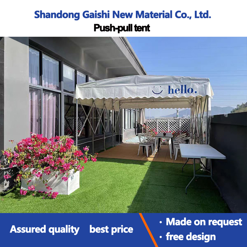Push-Pull Telescopic Canopy Awning for Garage Warehouse Mobile Foldable Sliding Tents
