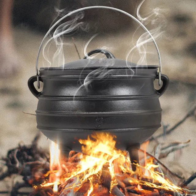 Чугунный котелок для костра Potjie Pot с тремя ножками