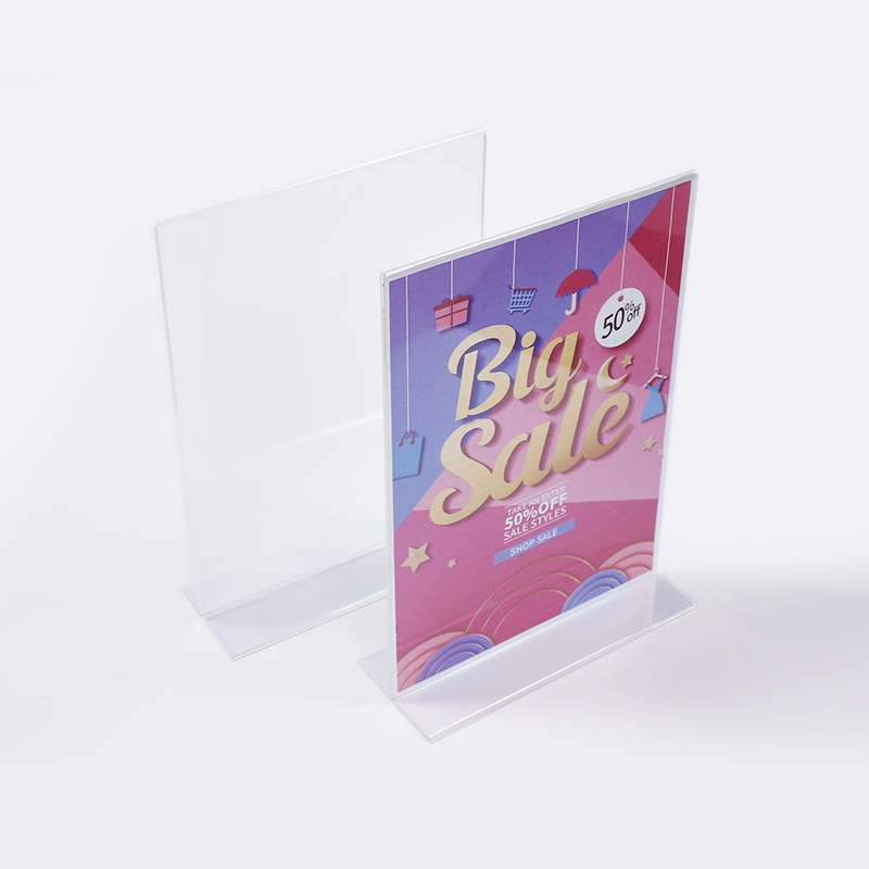 Custom A4 A5 8.5X11 Clear Acrylic Price Menu Sign Holder