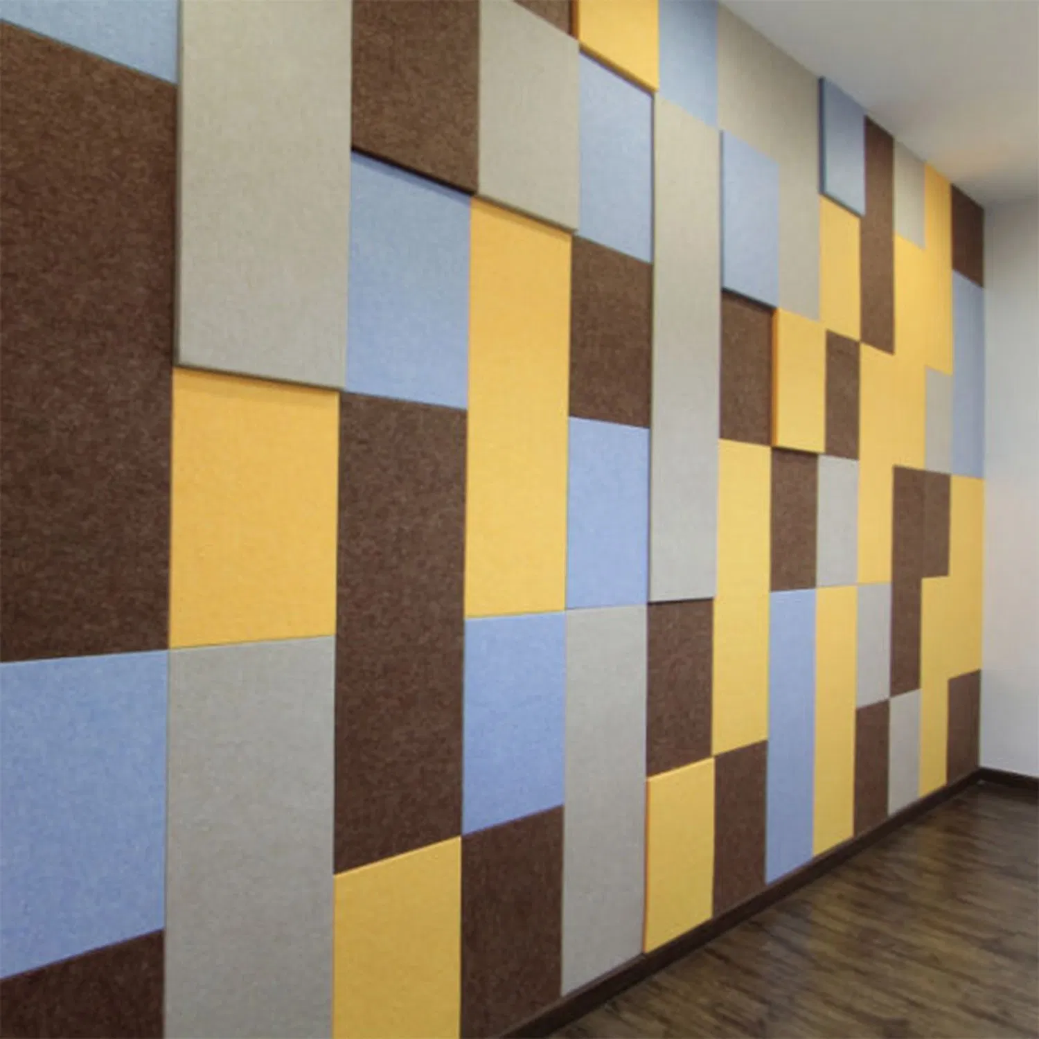 High Fiber Wall Ceiling Sound Absorbing Self Adhesive Polyester Acoustic Panels for Office