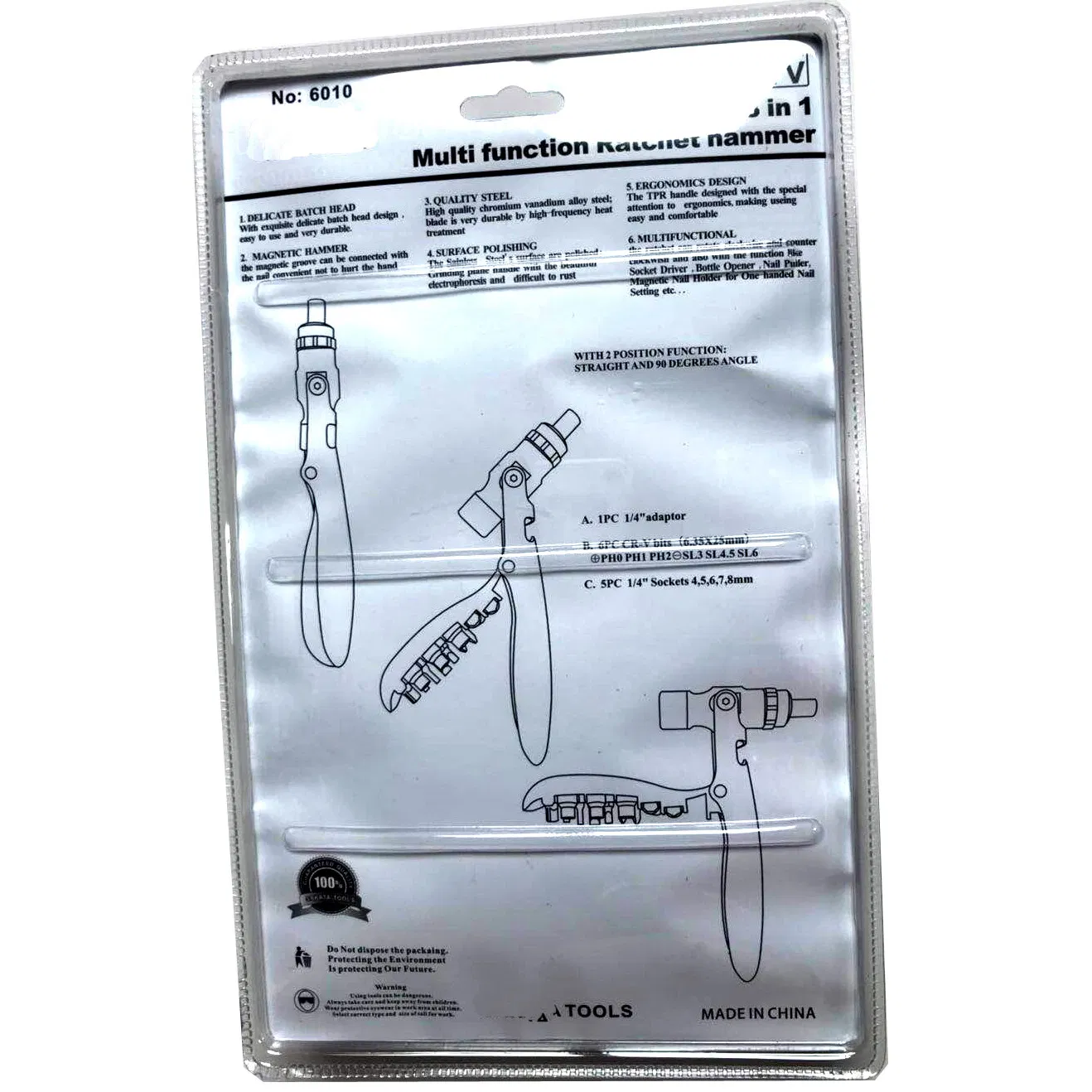 Multi Function Ratchet Hammer 18 in 1