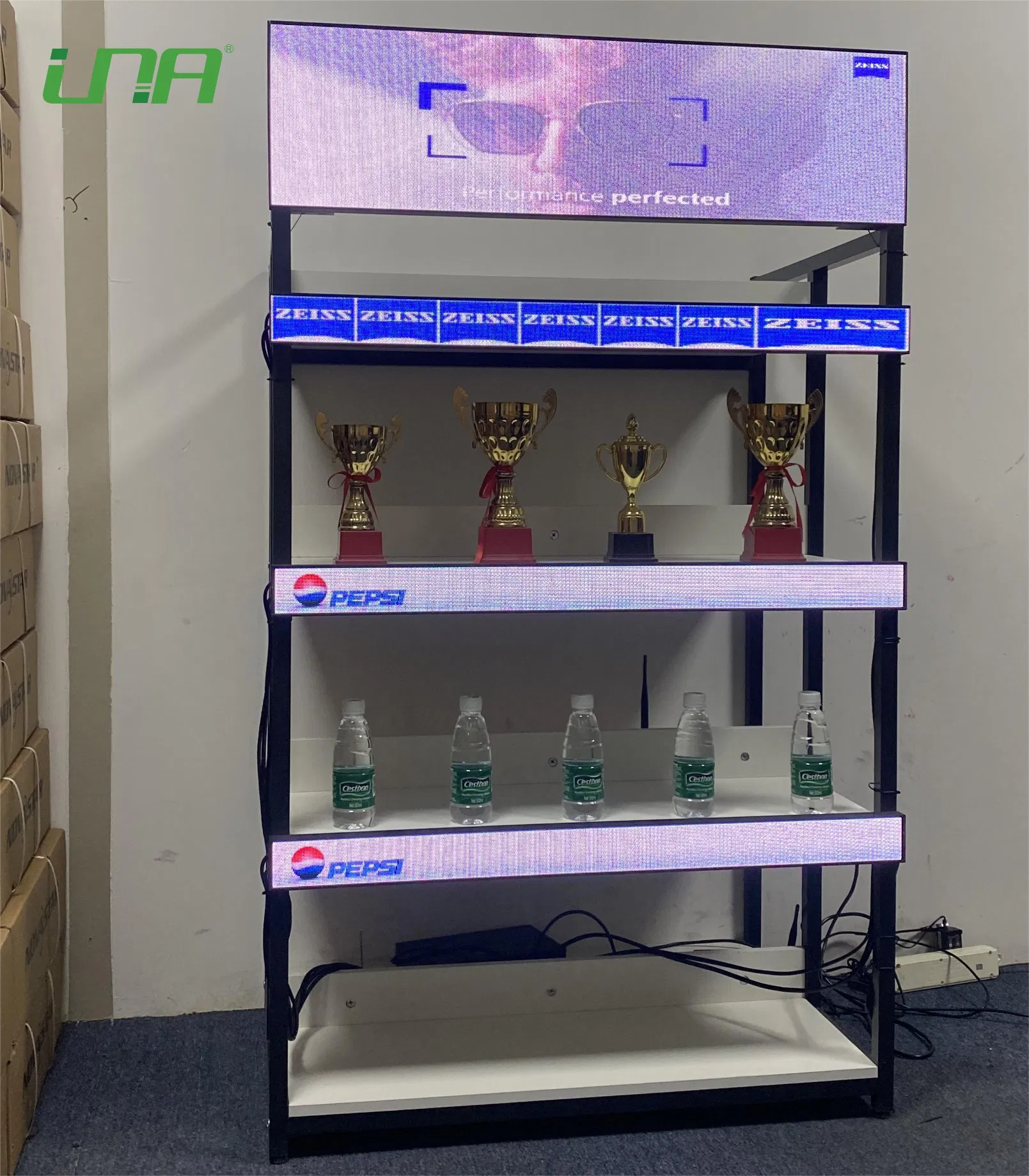 Indoor Advertising Bar Video Sign Strip P1.8 LED Digital Screen Panel Shelf Display Board