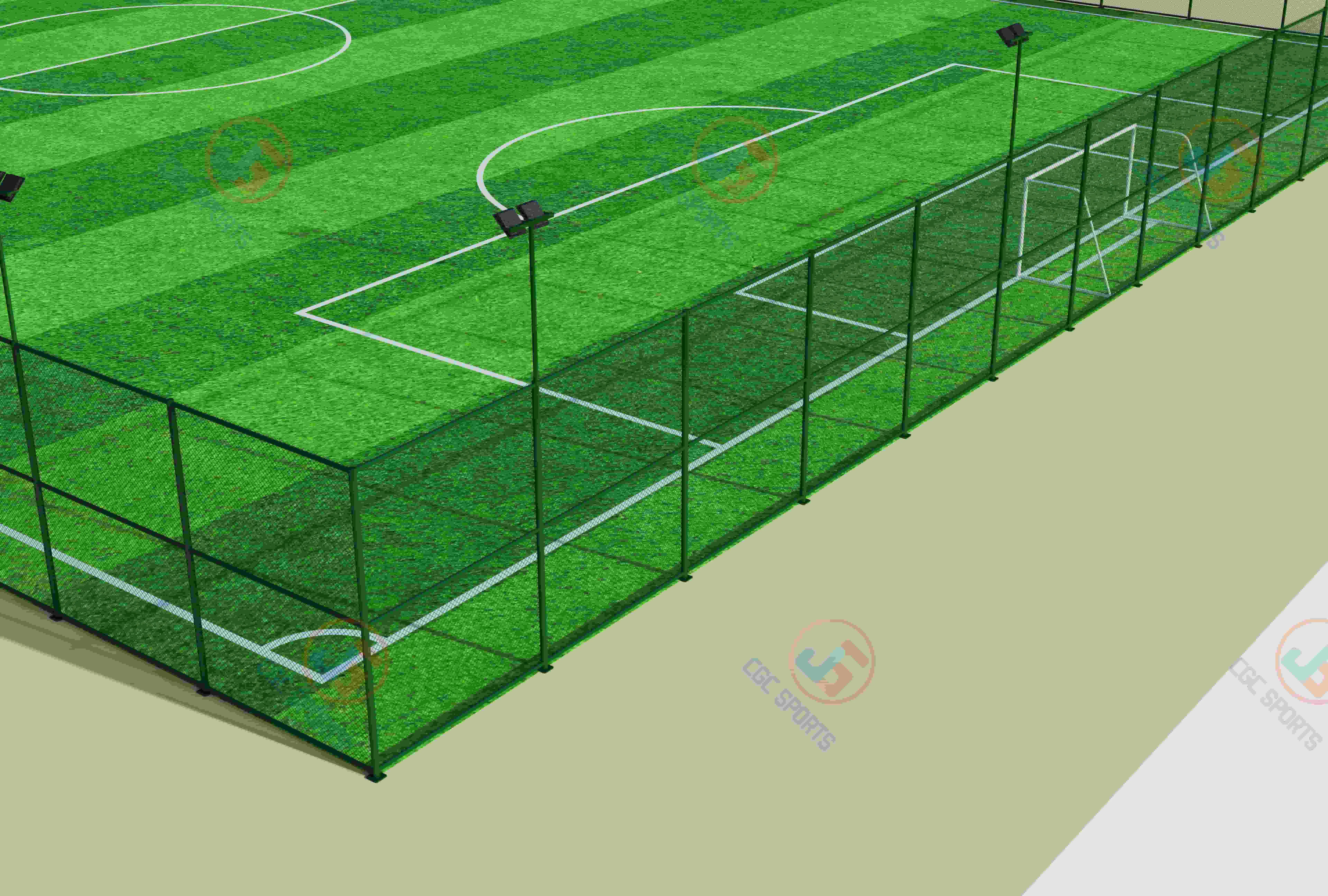 Customized Green Black White Hook and Loop Fence Soccer Fence for Yard and Sports Training