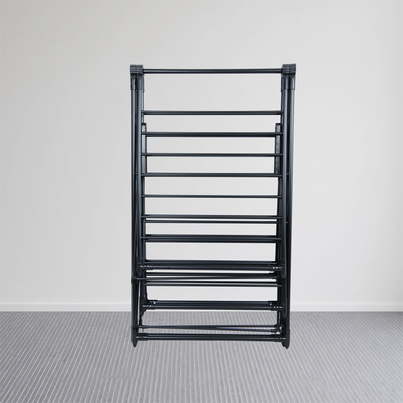 Sanipro High Quality Metal Collapsible Balcony Laundry Hanger Foldable Floor-Standing Wing Type Clothes Drying Rack