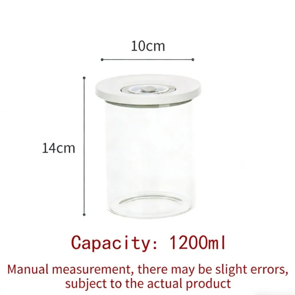 Plastic Screw-on Lid Leakproof Space-Saving Vacuum Sealed Jar for Refrigerator Storage