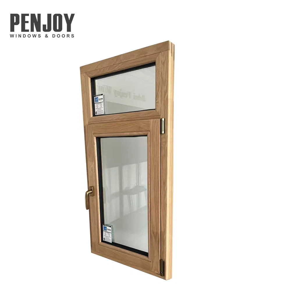 Penjoy French Design Triple Pane Zero Formaldehyde Solid Wood Window