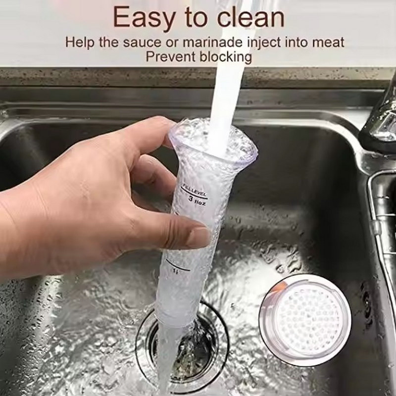 Meat Tenderizer Tool with Ultra Sharp Stainless Steel Needle Sauce Syringe Mi29866