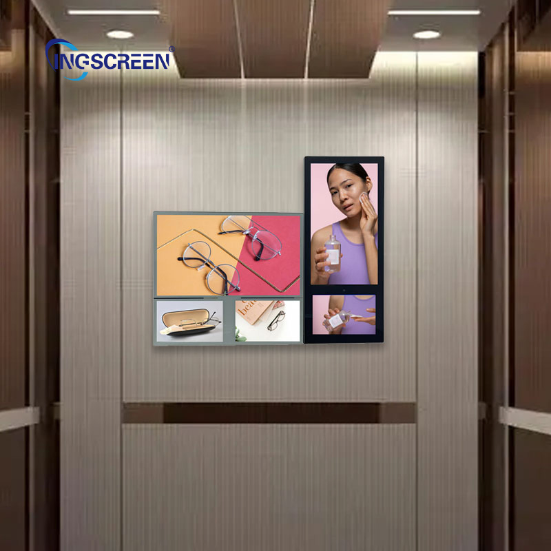 Ingscreen Advertising Digital Monitor Elevator Cms LCD Signage Kiosk