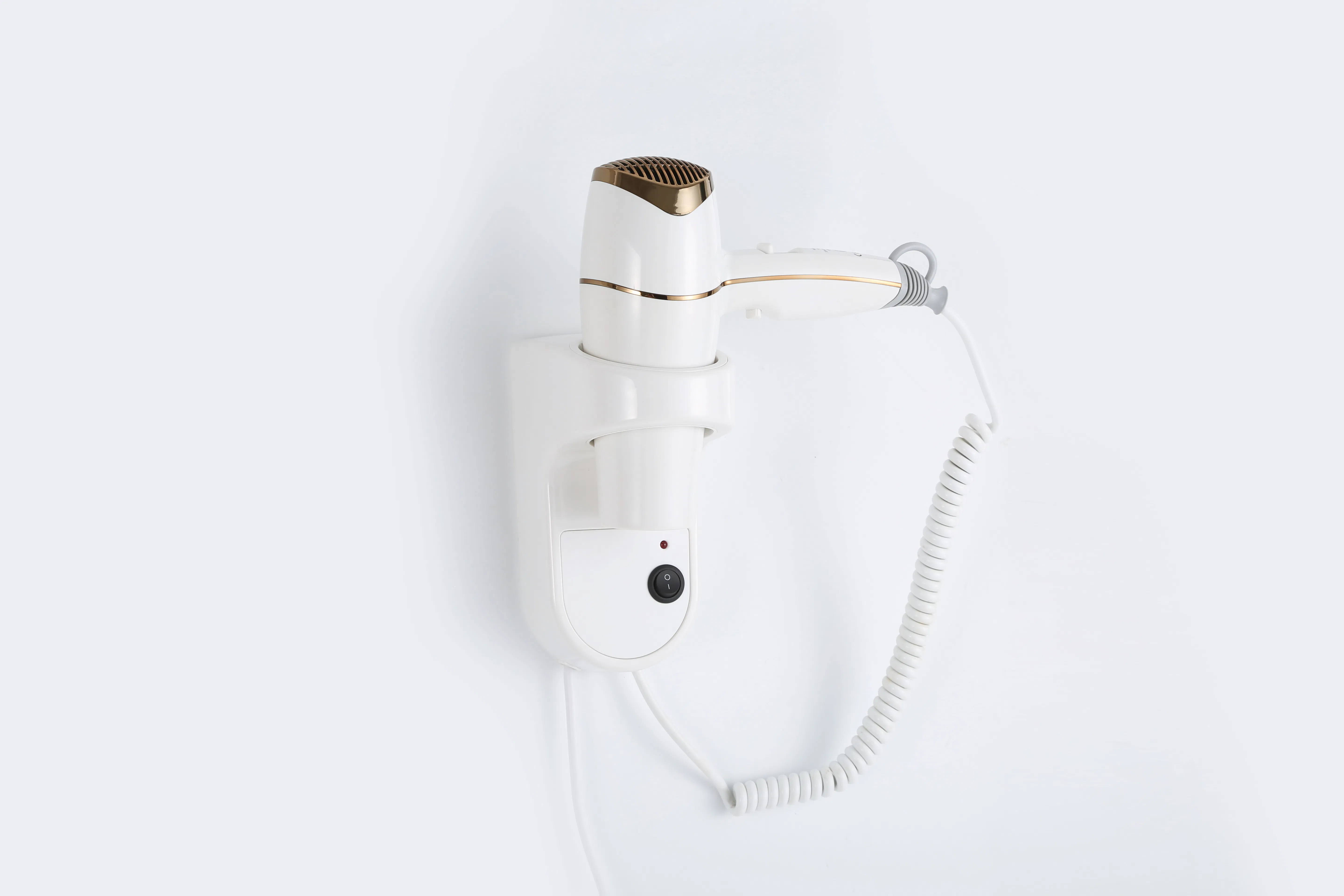 Factory Wholesale Black Fashion Style Multifunction Safety Switch Electric Hair Blower Dryer Wall Mounted Hotel Hair Dryer