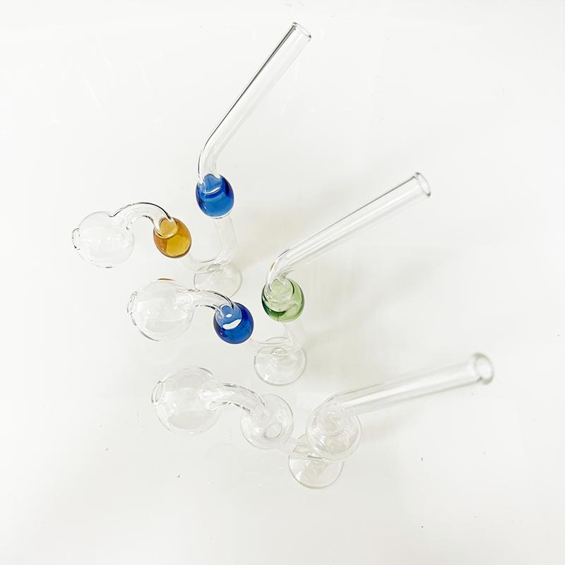 Double Globe Oil Burner Pipes Assorted Colors Sweet Puff Glass Water Pipe