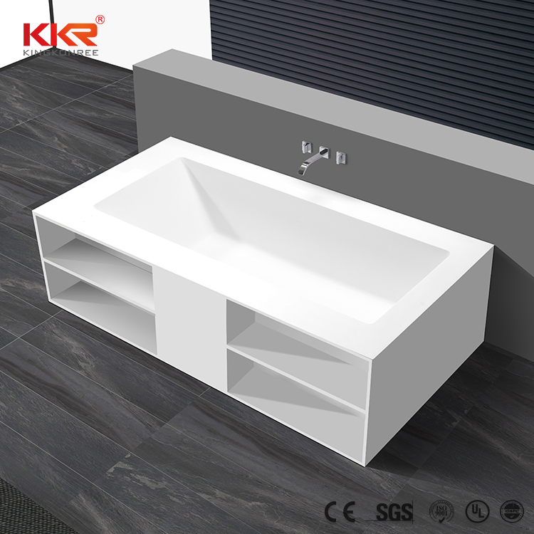 Угловая акриловая ванна из искусственного камня