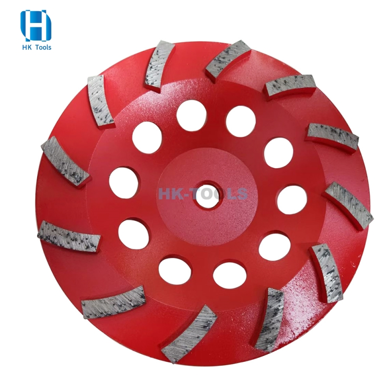 4-9 Inch Sintered Segment Diamond Cup Grinding Wheel for Granite Concrete Stone Floor Polishing