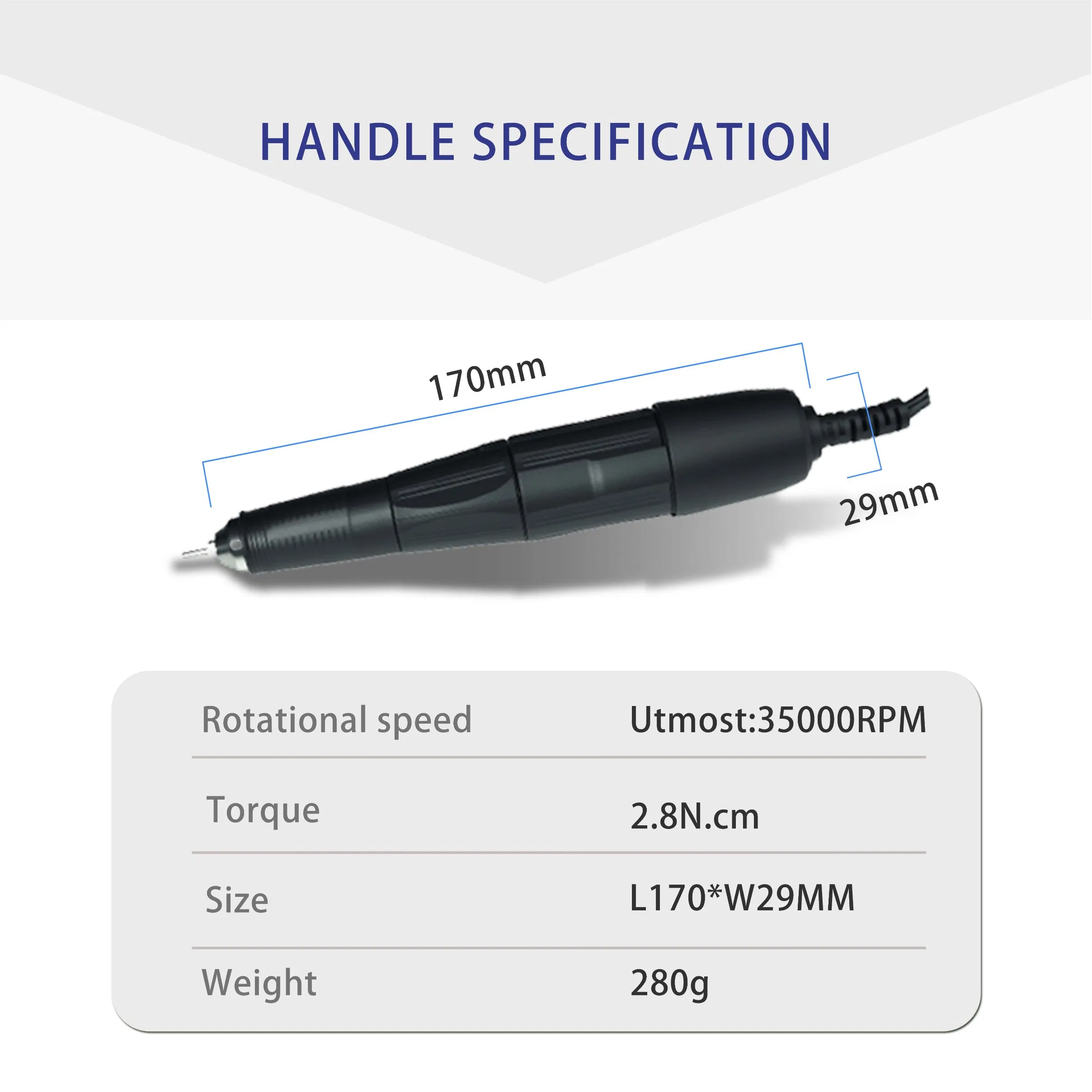 65W 35000rpm Strong 204 Professional Electric Manicure Pedicure Drill Electric Nail Drill
