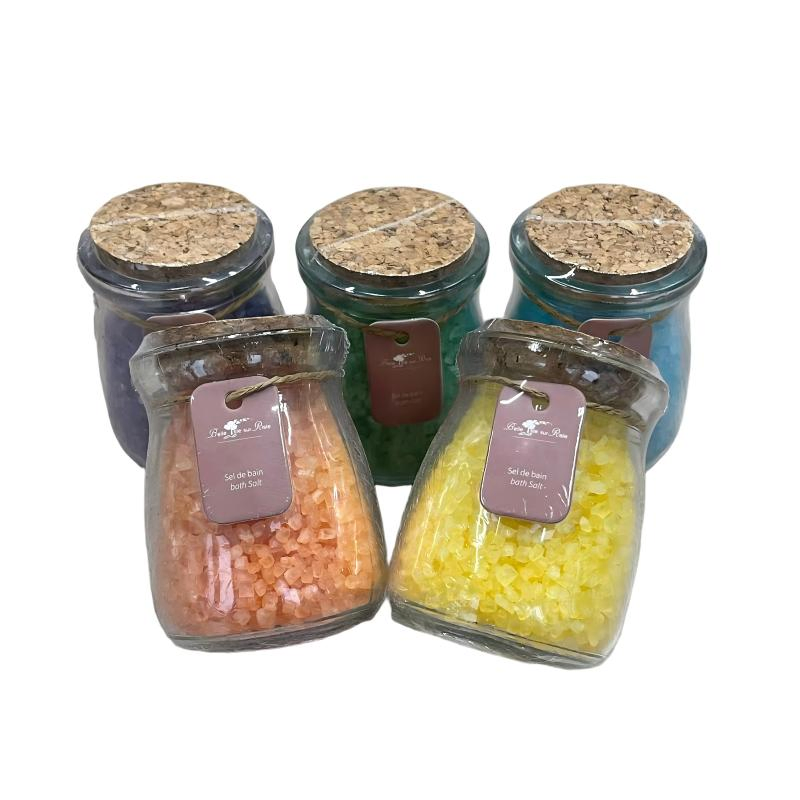 Bath Salt in Glass Jar with Natural Sea Salt for SPA and Hotel Guest Room Amenities