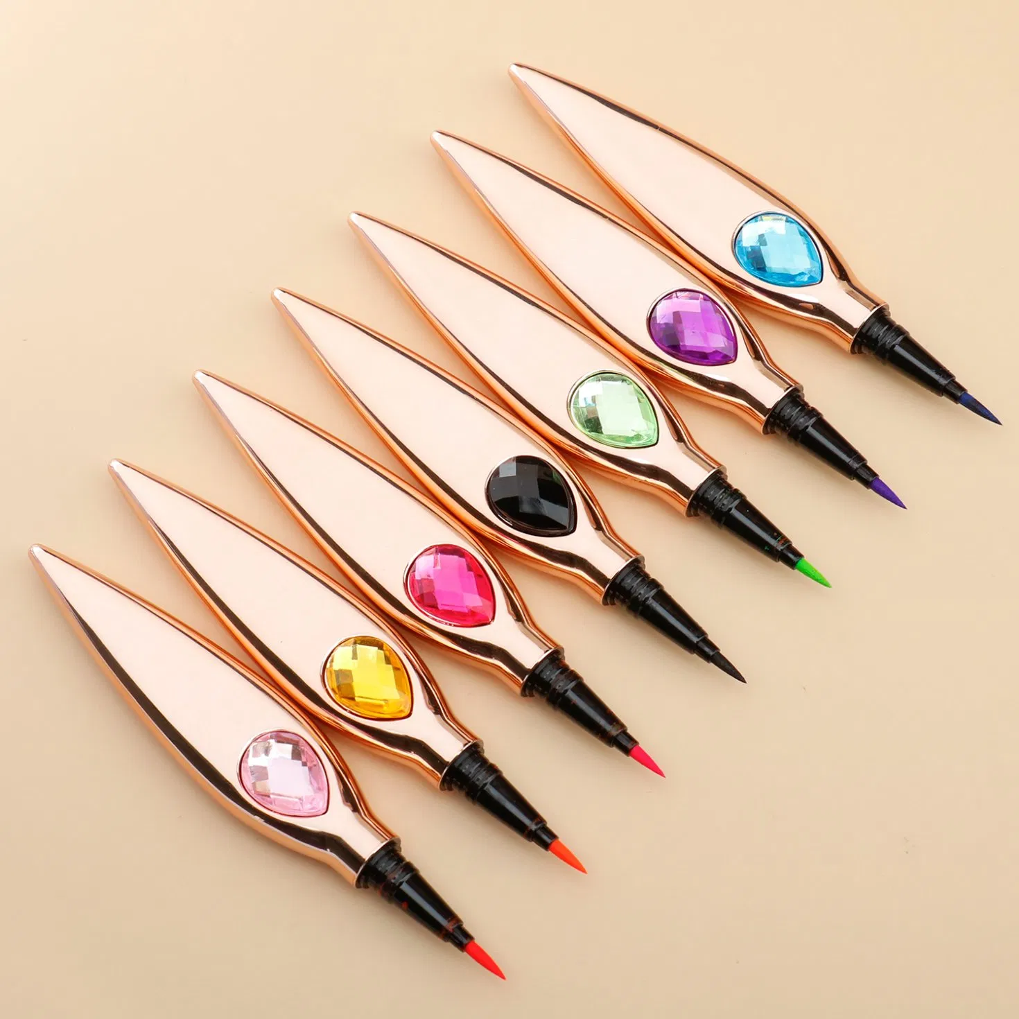 Free Sample 7 Colors Custom Logo Water Activated Liquid Eyeliner Private Label