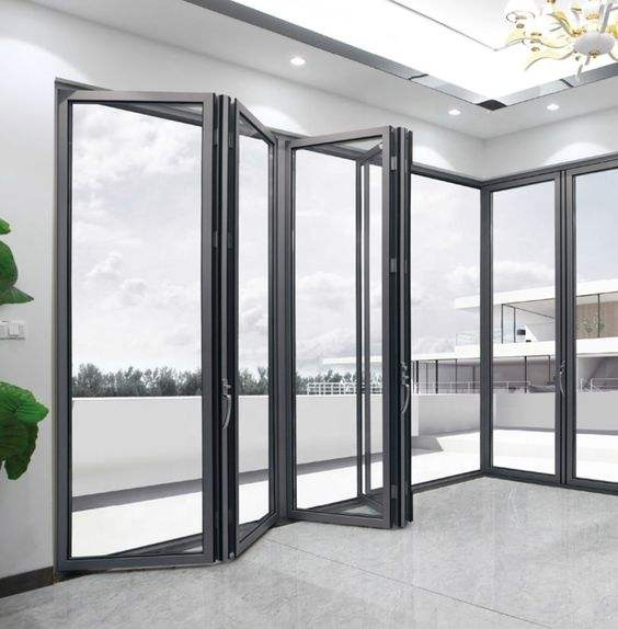 Cbmmart Best Selling Laminated Glass Reflective Glass Aluminum Profile Bifolding Door
