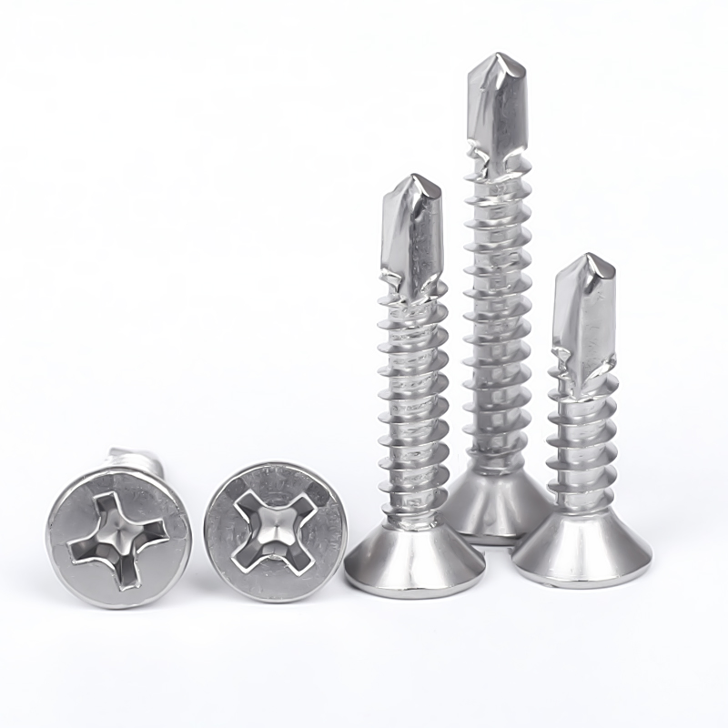 Phillips Cross Recessed Stainless Steel 410 Countersunk Head Self Drilling Screw for Metal