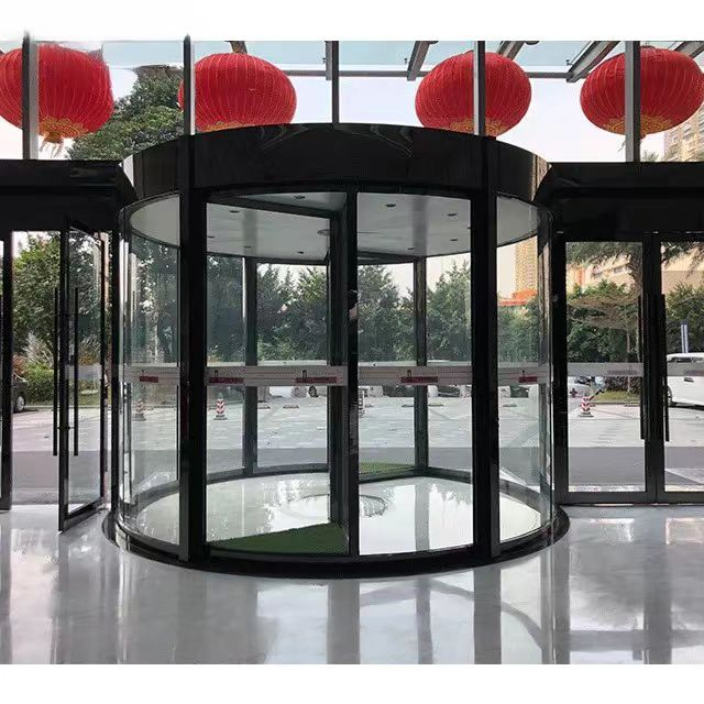 2 3 4 Wings Crystal Automatic Revolving Door Crystal Manual Rotating Full Glass Doors with Factory Price