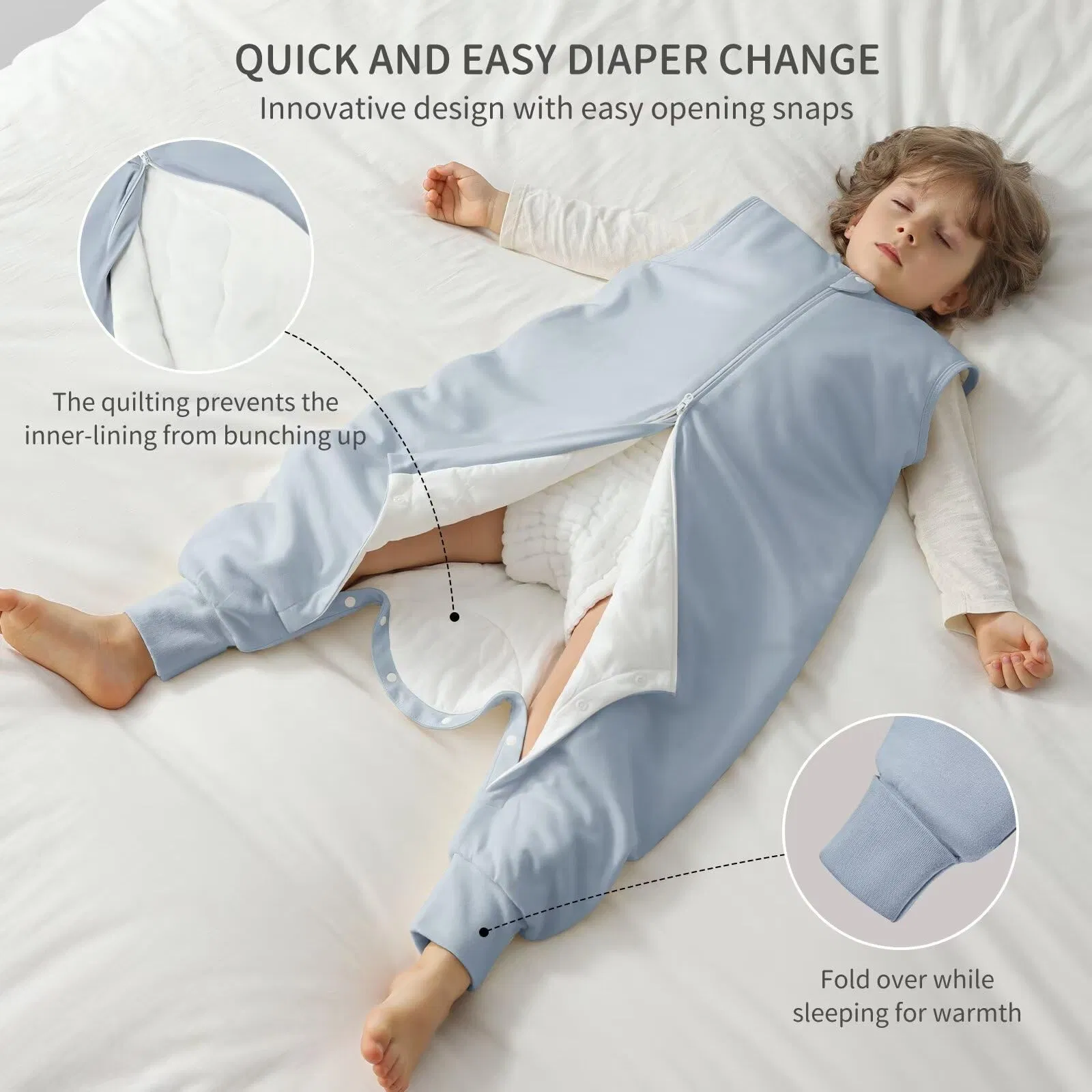 Private Label Newborn Luxury Cotton Baby Sleeping Bags Breathable Comfortable Sleep Sack Unisex Wearable Sleep Bag