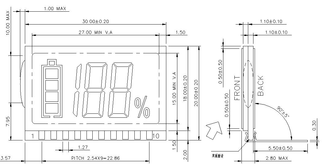 Energy Charger Tn Segment Small LCD Display