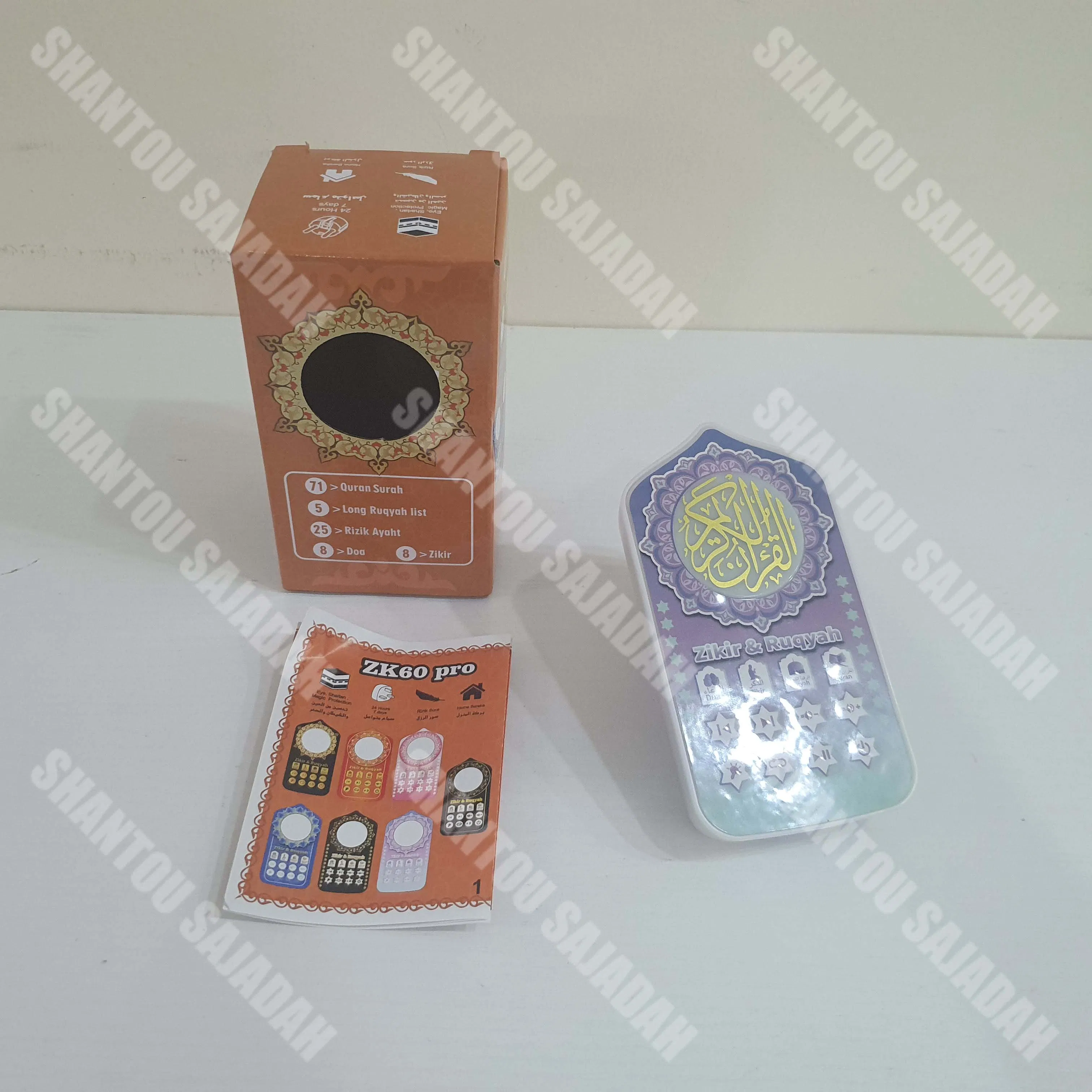 2025 Shantou Sajadah Zk60 PRO Mini Player Arabic Direct Audio Meditation Koran Speaker with LED Light in Europ Plug