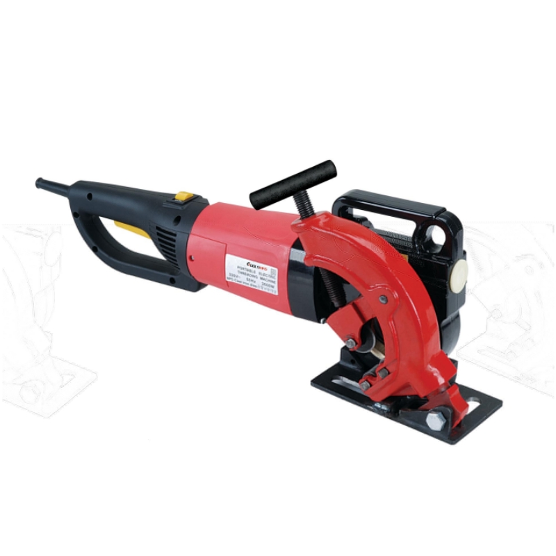 TOOLSMFG 2 in 1 Reversible Electric Pipe Threader Threading Machine w/Cutter & 6 NPT Dies