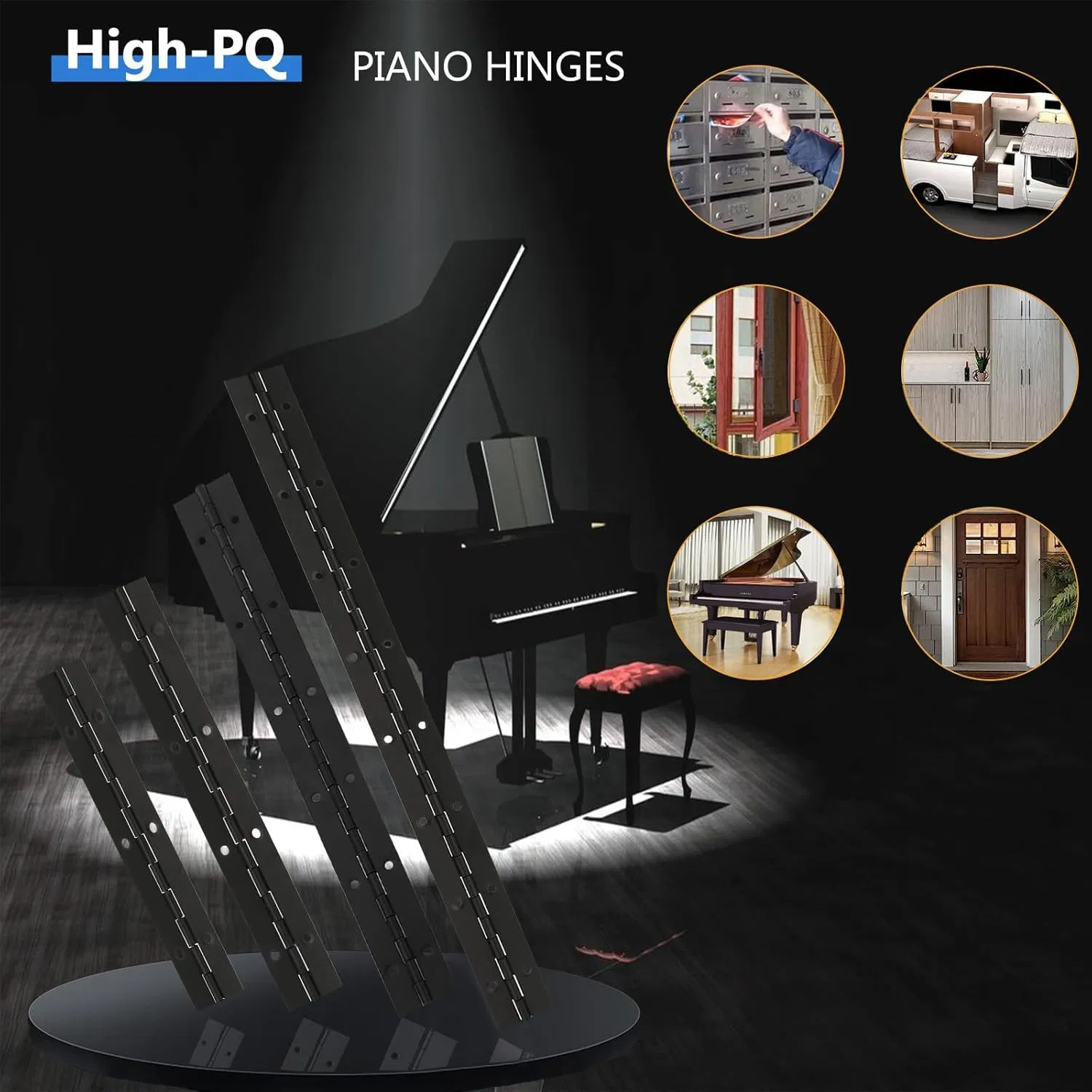 OEM Custom Ss 304 Ss 316 Car Door Hinge Long Continuous Piano Hinges for Caravan Truck Cabinet