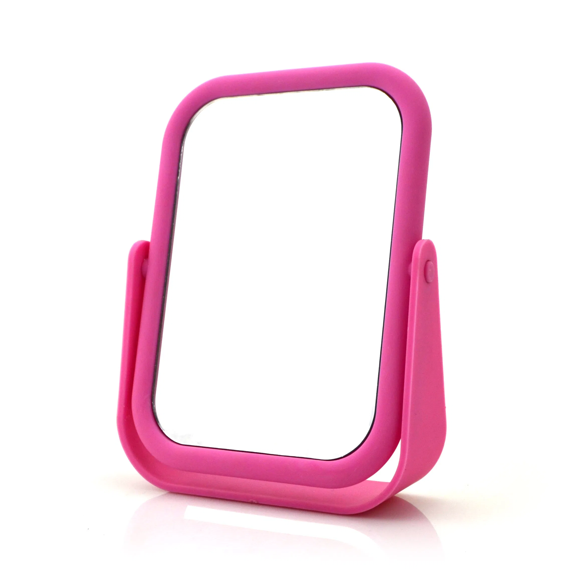 1X/2X Double Sides Square Soft Surface Plastic Table Makeup Mirror
