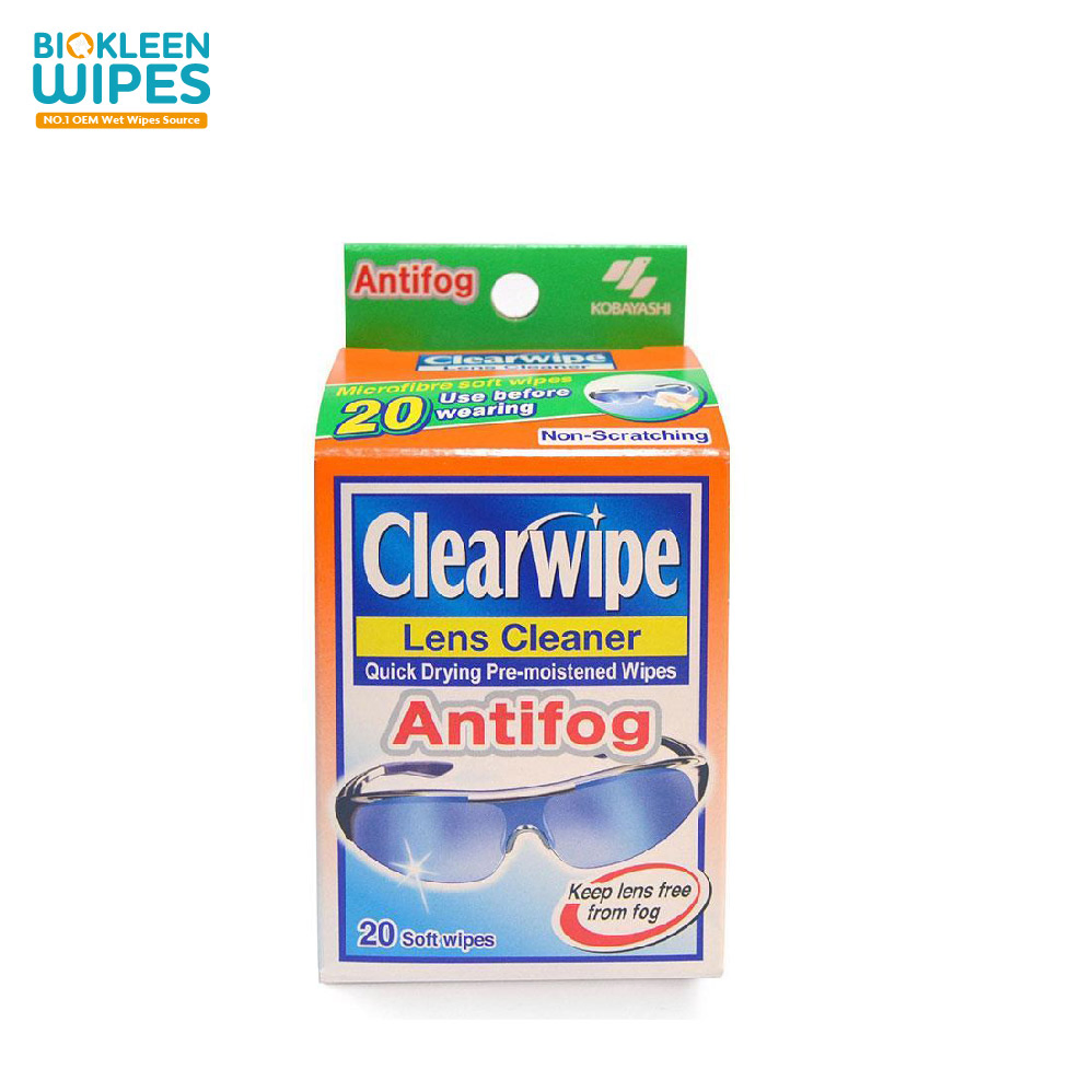 Biokleen 200 Pack Single Pack Wet Lens Wipes Disposable Antifog Screen Lens Wet Wipes Lens Clean Wet Wipes