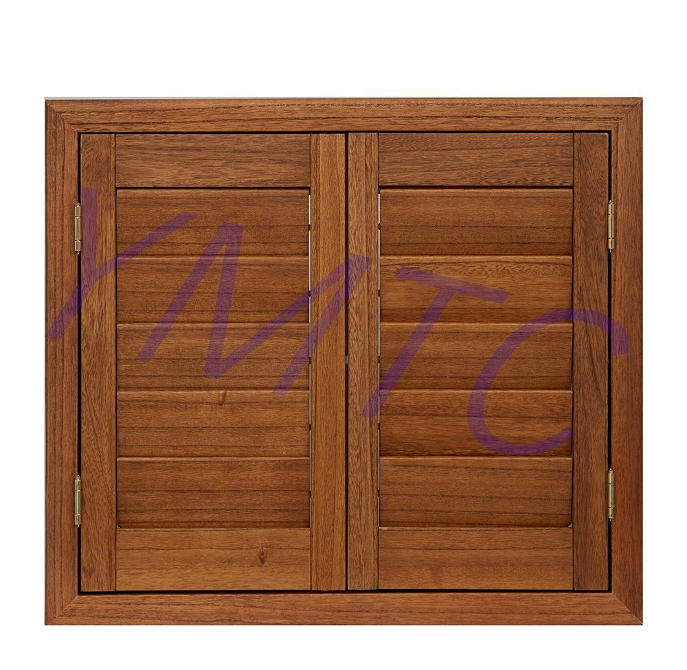 63mm/76mm/89mm/114.3mm Custom Stain Color Wood Shutters