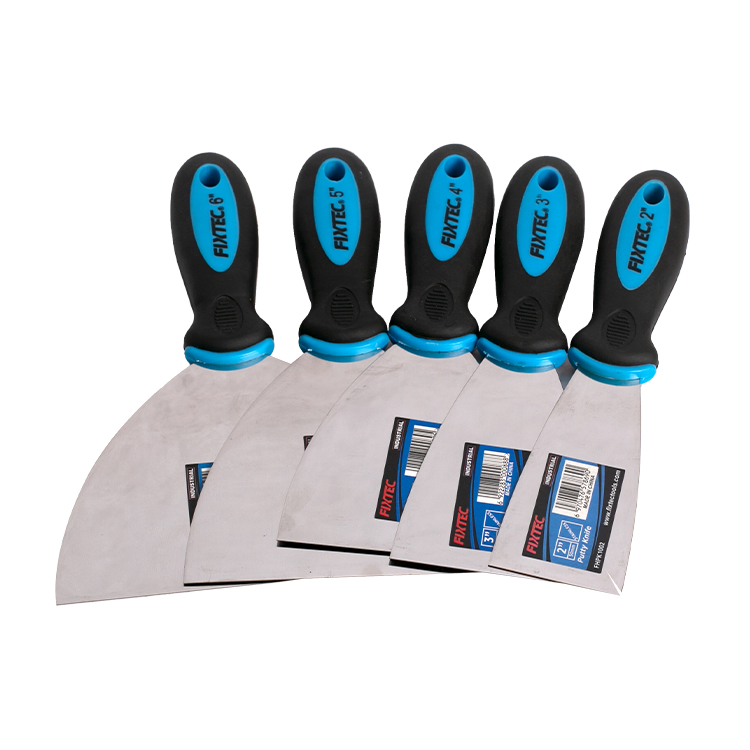 Fixtec Rust Free 2'' 3" 4'' 5'' 6'' 8" Plastic Handle Stainless Steel Skimming Blade Putty Knife
