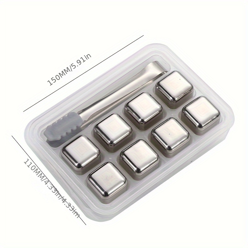 Promotional Satisfaction Guarantee 304 Stainless Steel Quick-Frozen 1set Recyclable Ice Cubes