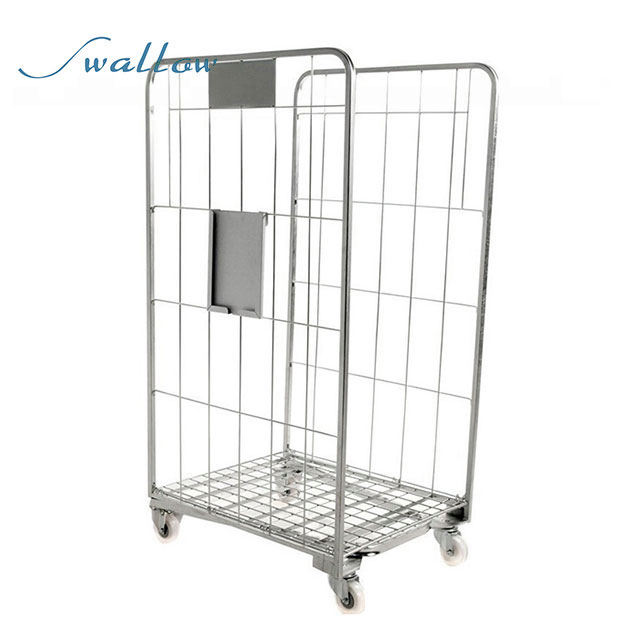 Heavy Duty Moving Hand Trolleys, Laundry Roll Container Roll Cage Fixed Construction