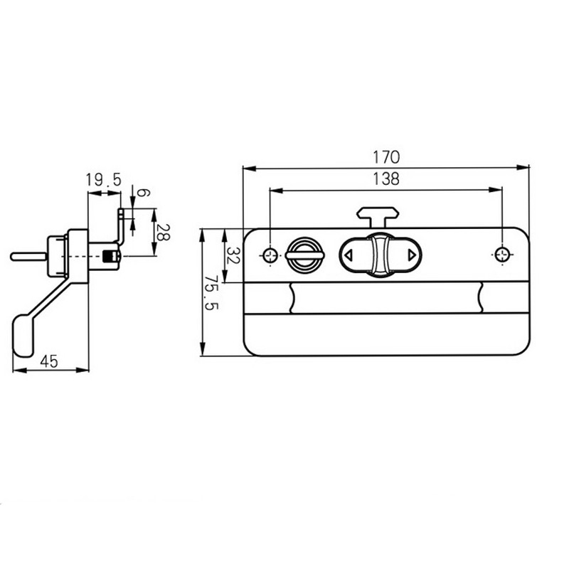 3h Inc Window Accessories Manufacture Sliding Window Hardware Accessories Big Pull Handle Lock-Czm06A