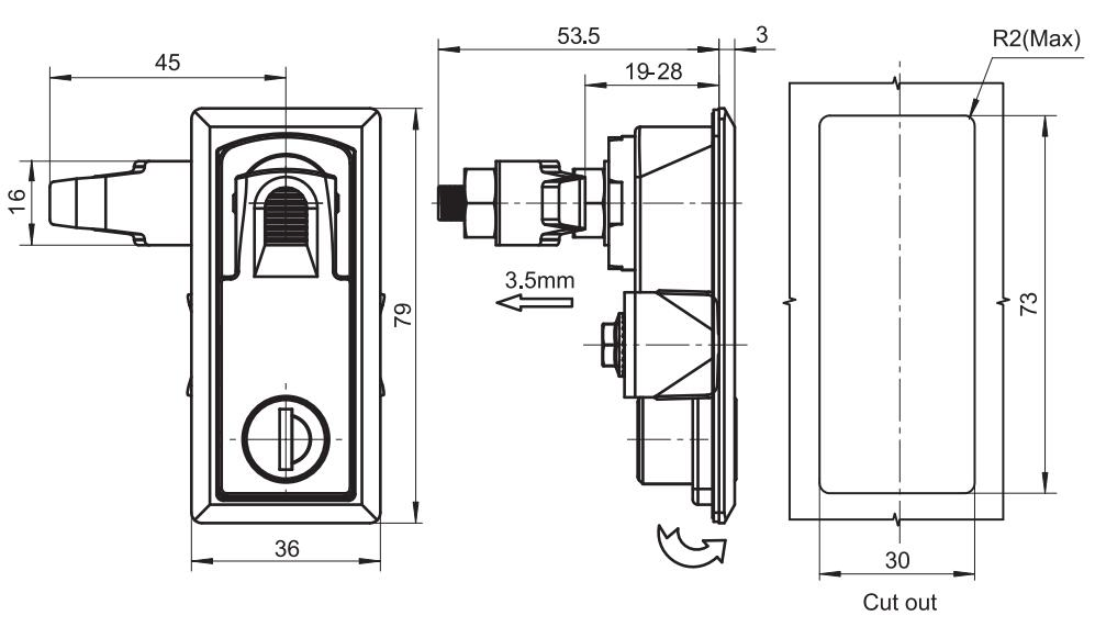 Zinc Alloy Black Coated and Chrome Flush Sealed Trigger Lever Latch Adjustment Grip Lift and Turn Compression Latch