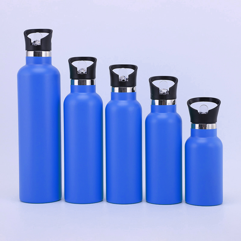 Top Seller Amazon Iron Flask 24oz Leak Proof Standard Metal Hot Cold with Straw Handle Lid Facory Custom Logo Color Customized Vacuum Flask Water Bottle