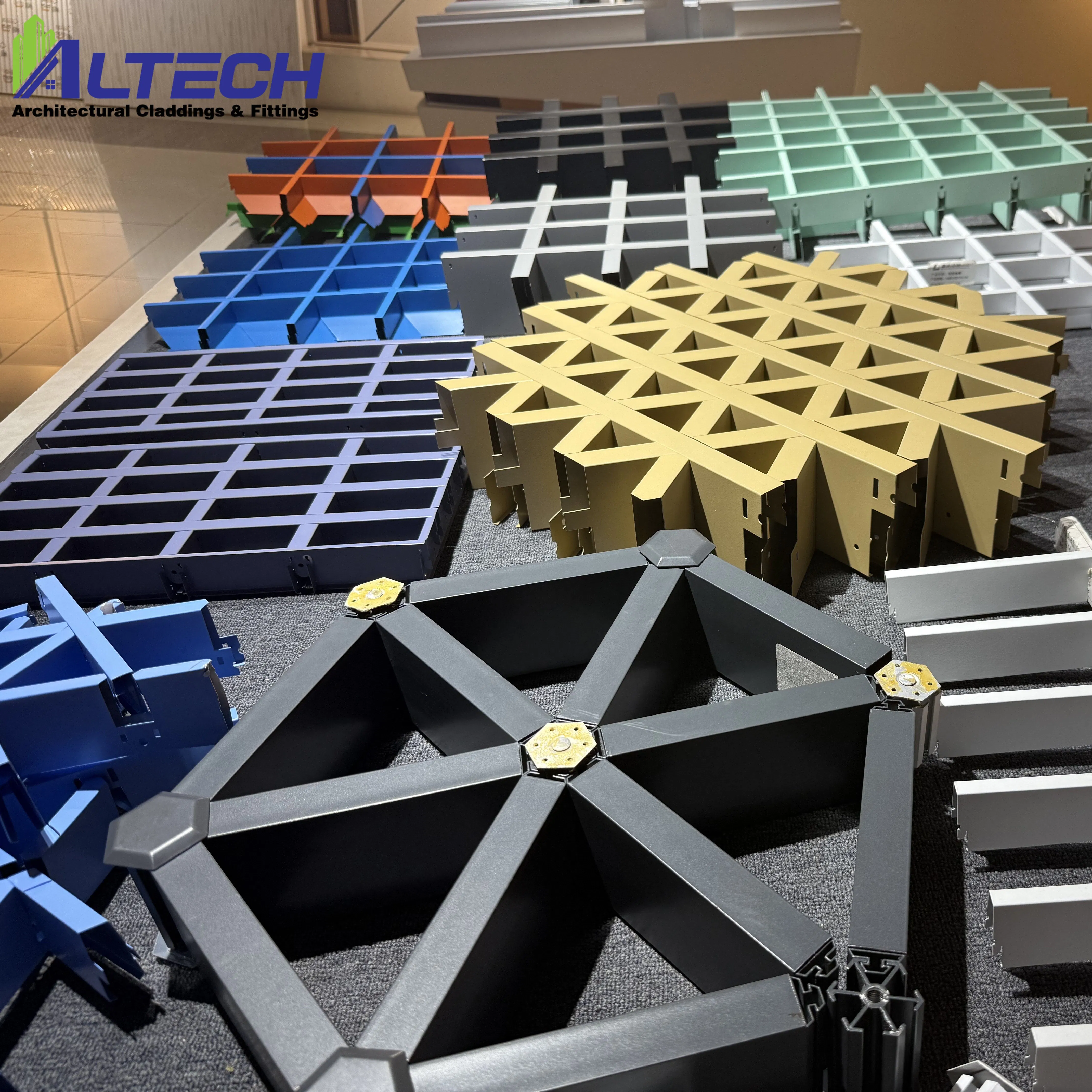 Aluminum Open Cell Drop Ceiling Metal Suspended Grid Ceiling Tiles for Aluminum Grille Ceiling