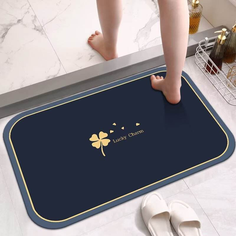 Non-Slip Super Absorbent Quick Dry Toilet Floor Mat Bathroom Rug Carpet Diatomaceous Earth Bath Mat