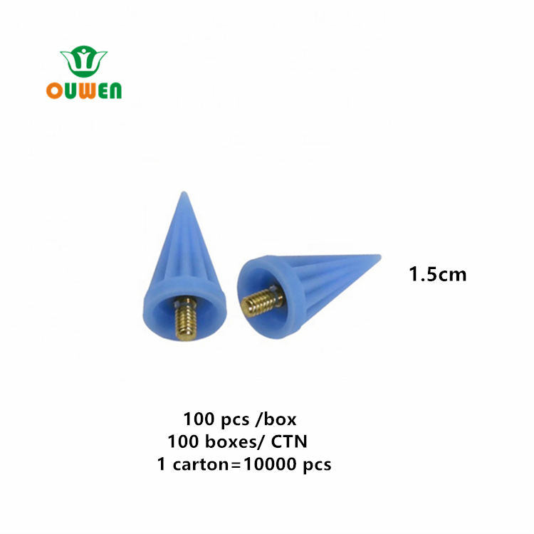 Ouwen Manufacture K-1 Blue Tapered Threaded Dental Prophy Polishing Cup Hard