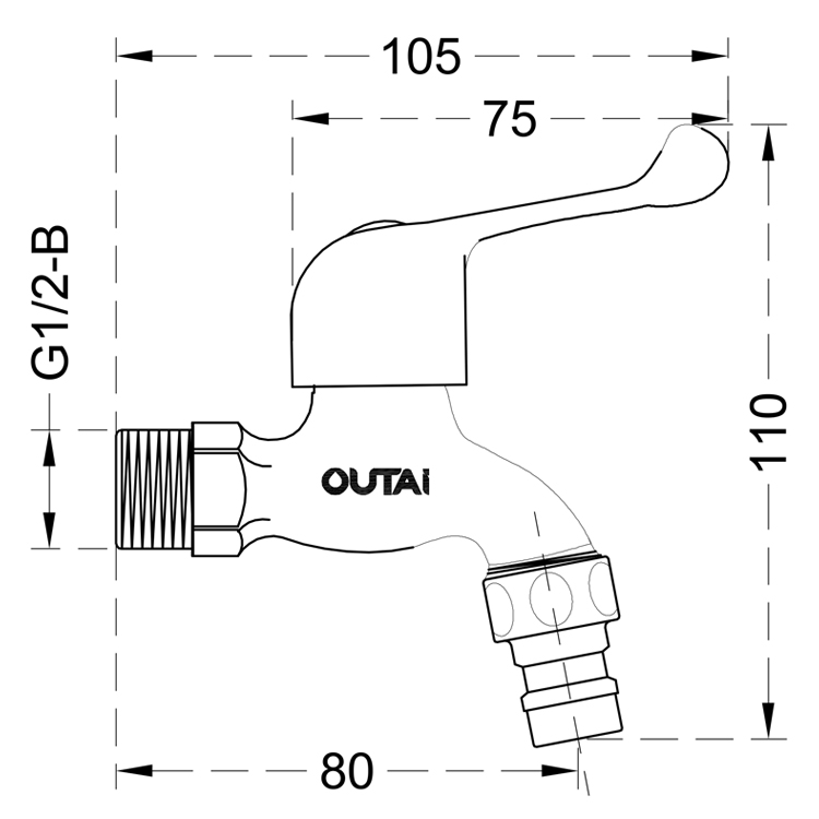 Balcony Quick Opening Washing Machine Bib Tap