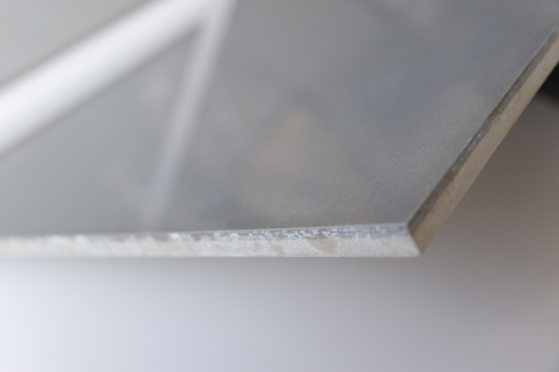 600X600 mm Pure Dark Grey Color Double Charge Polished Floor Tiles