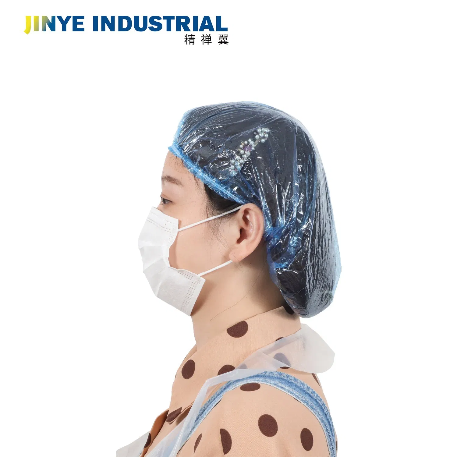 Adults Waterproof Elastic Clear Bathing Salon Hotel Travel Hair Cover Cleaning Plastic Shower Cap