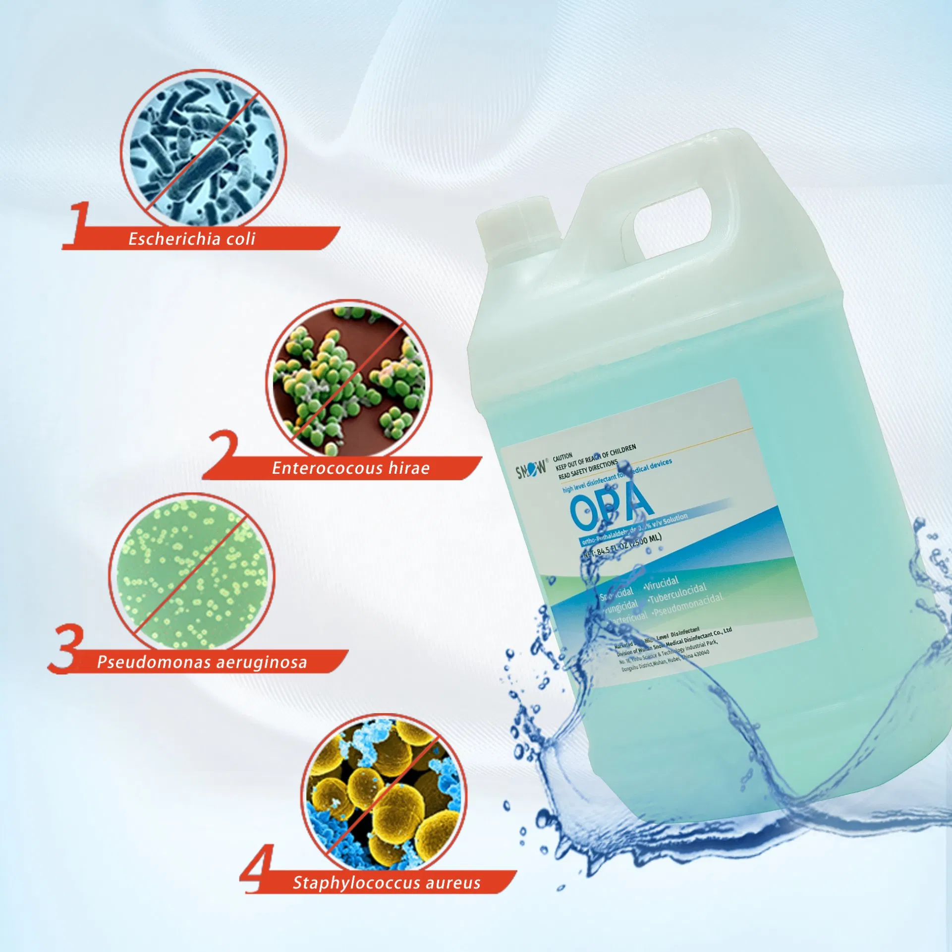 China Made 0.55 O-Phthalaldehyde High-Level Disinfectant for Hospital Device with Test Strip